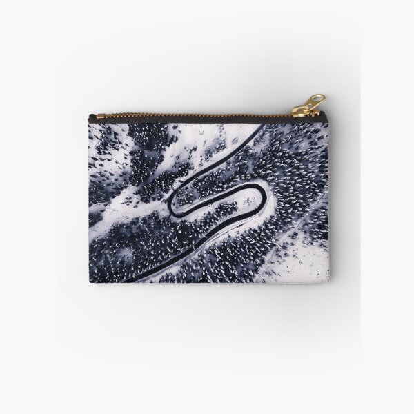 Item preview, Aerial view winter trees, road home designed and sold by Myartspace.