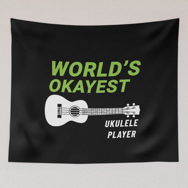 Item preview, World's Okayest Ukulele Player Ukulele Dark Theme designed and sold by nightsworthy.