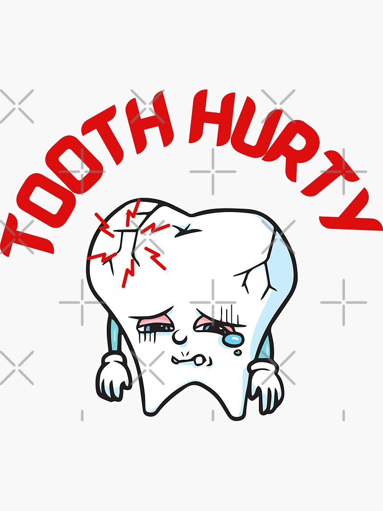 "Tooth Hurty 230, Funny Dentist Joke/Pun" Sticker for Sale by haRexia