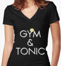 Gym & Tonic Lustiges Geschenk für Gewichtheben-Liebhaber Shirt mit V-Ausschnitt