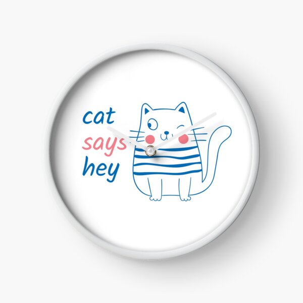 Item preview, Cat says hey, crazy cat designed and sold by BNSARTs.