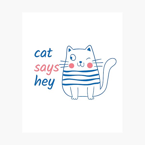 Artikelvorschau, Katze sagt, hey, verrückte Katze entworfen und verkauft von BNSARTs.