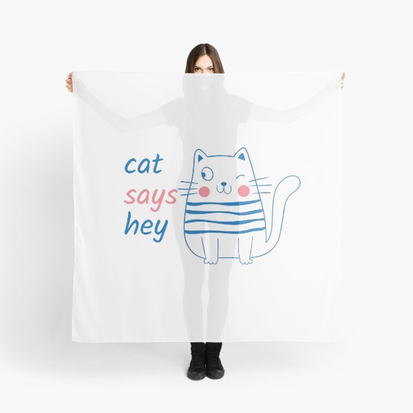 Item preview, Cat says hey, crazy cat designed and sold by BNSARTs.