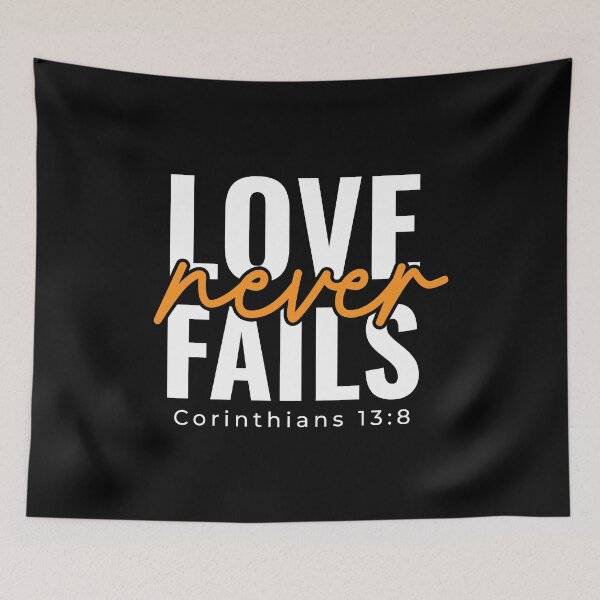 Item preview, love never fails corinthians 13:7, Bible T-Shirt, Sticker & Hoodie designed and sold by ShaykhUmer.