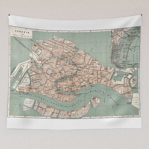 Item preview, Map of Venice - 1886 designed and sold by paulrommer.