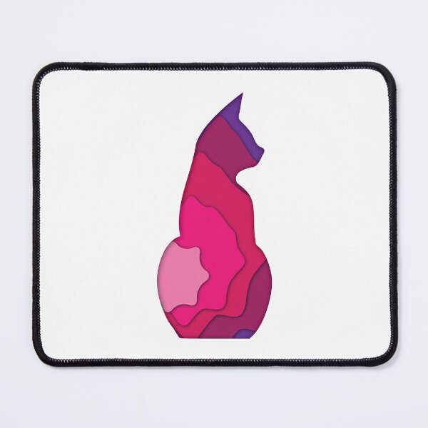 Item preview, Pink papercat - paper cut 3D effect in a cat outline designed and sold by FunnyChameleon.