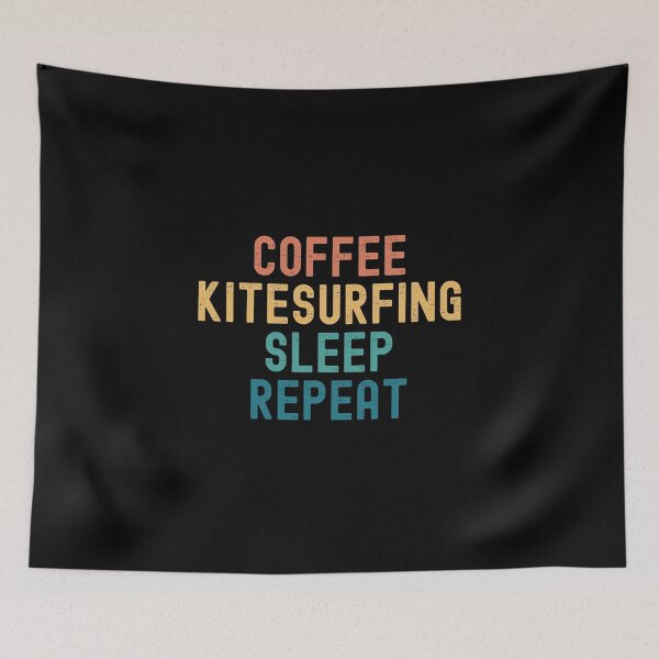 Item preview, Coffee Kitesurfing Sleep Repeat - Funny Kitesurfing & Coffee Gift designed and sold by kindxinn.