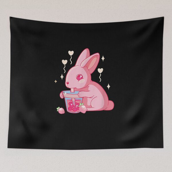 Item preview, Kawaii Bunnies Bubble Tea Boba Just A Girl Who Loves Bunnies T-Shirt designed and sold by shop   luisant.