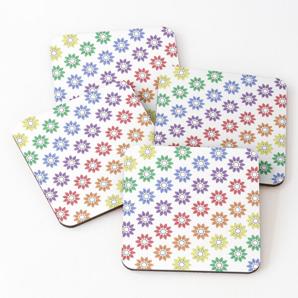 Item preview, Rainbow Floral White  designed and sold by SaraValor.
