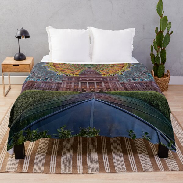 Item preview, Austin State Capitol with Rainbow Mandala Sky designed and sold by Warren Paul Harris.