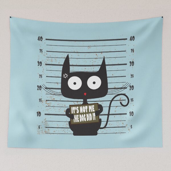 Item preview,  It’s Not Me The Dog Did It – Funny Innocent Cats in Jail  designed and sold by BahaaIB.