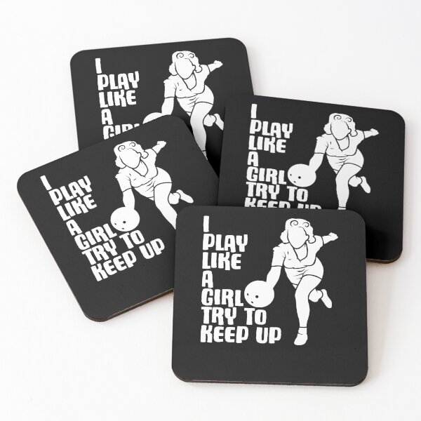 Item preview, I Play Like A Girl Try To Keep Up Pin Bowling Bowler designed and sold by Nessshirts.