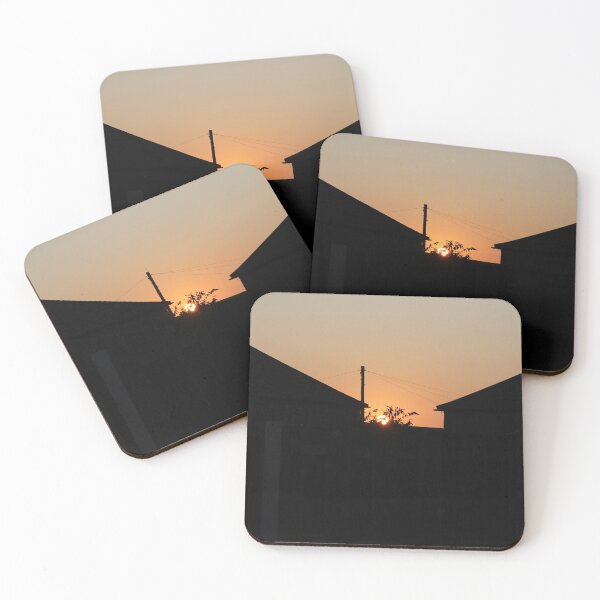 Item preview, Silhouette of Buildings with Orange Sunset Glow Behind designed and sold by InterOptic.