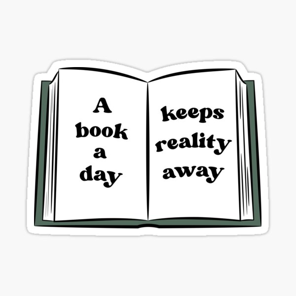 Artikel-Vorschau von Ein Buch pro Tag hält die Realität fern, designt und verkauft von indiebookster.