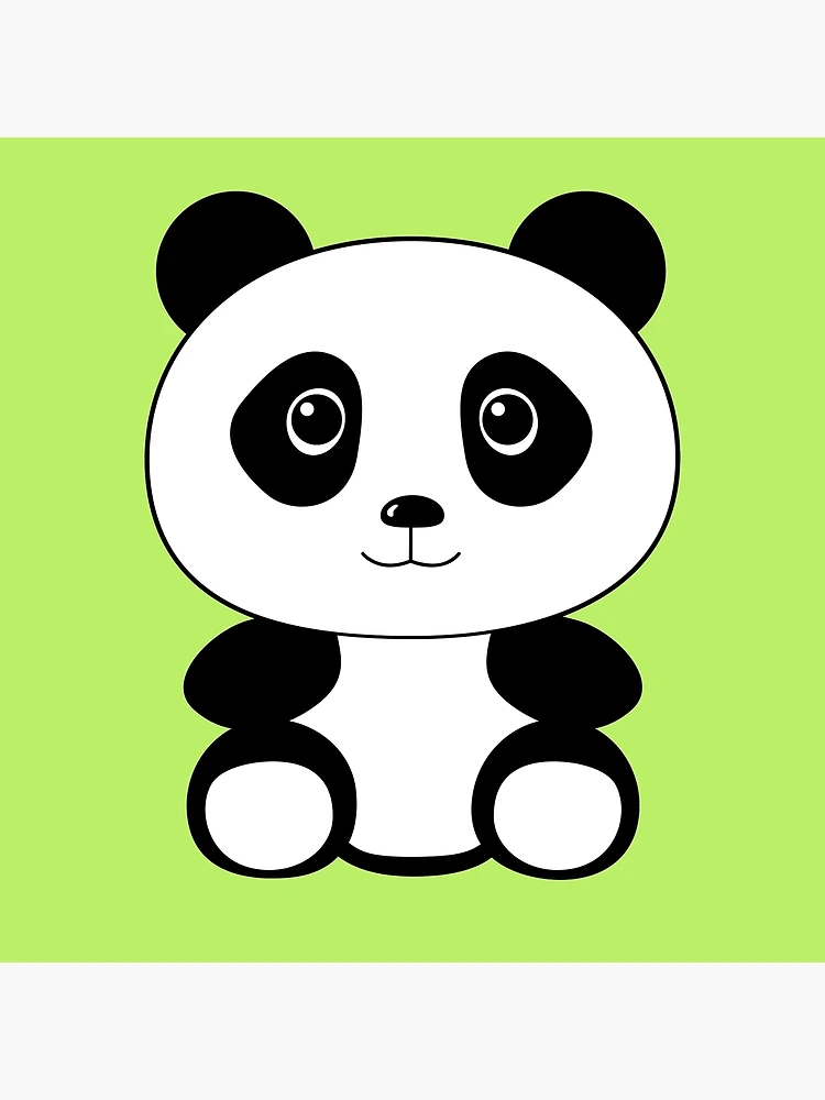 Cute Panda With a Cute Smile Art Board Print for Sale by V3Bro