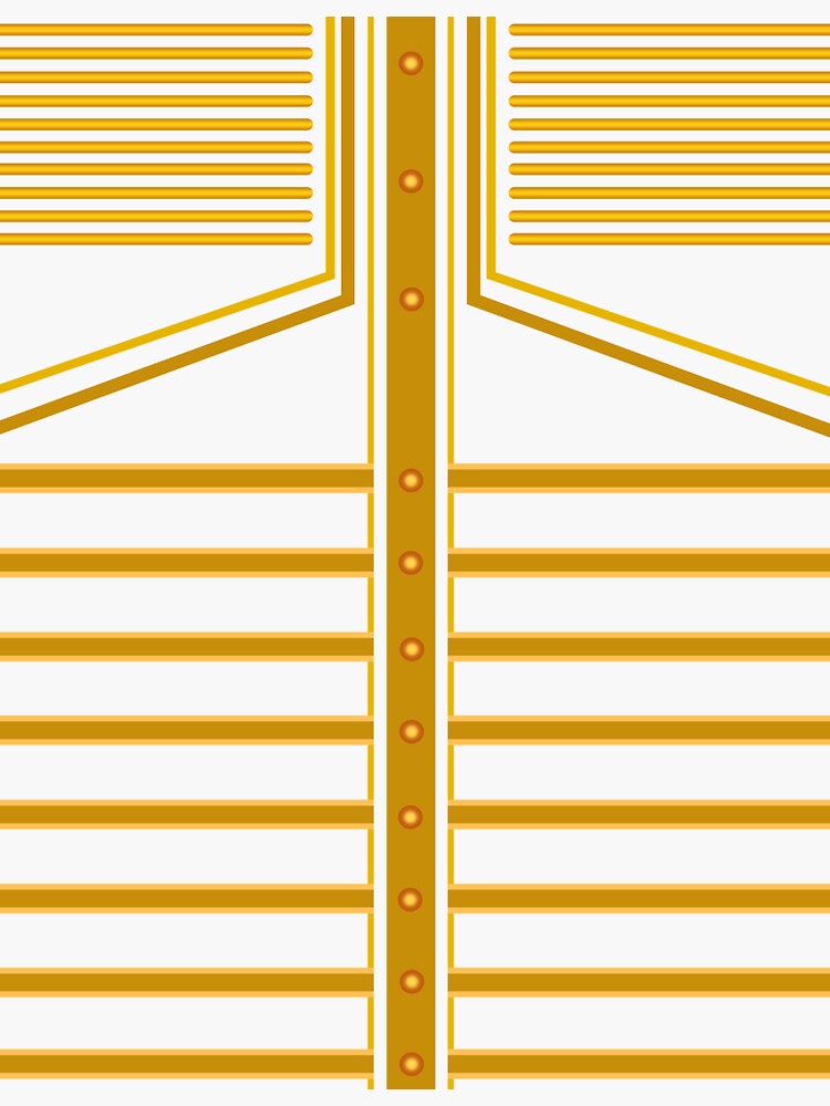 Thumbnail 3 of 3, Sticker, Stripe Art - Gold Color designed and sold by vkdezine.