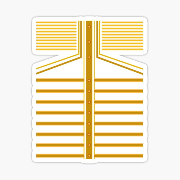 Stripe Art - Gold Color Sticker
