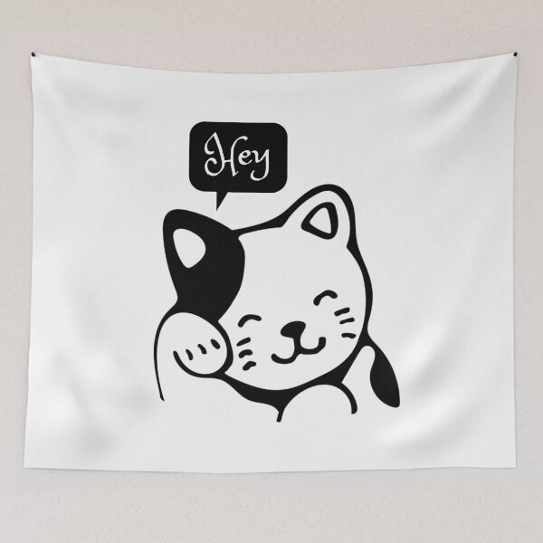Item preview, Cat says hey designed and sold by MirartShop.