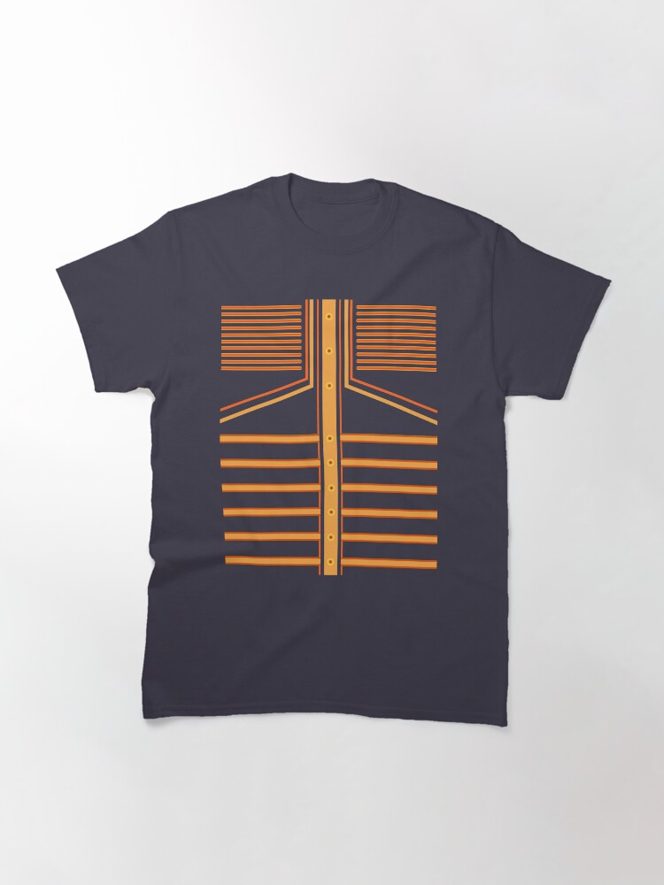 Alternate view of Stripe Art - Orange Classic T-Shirt