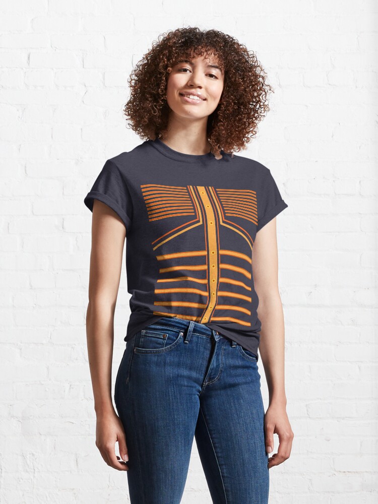 Alternate view of Stripe Art - Orange Classic T-Shirt