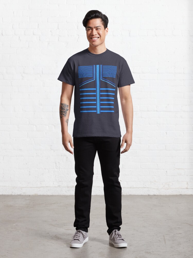 Alternate view of Stripe Art - Blue Classic T-Shirt