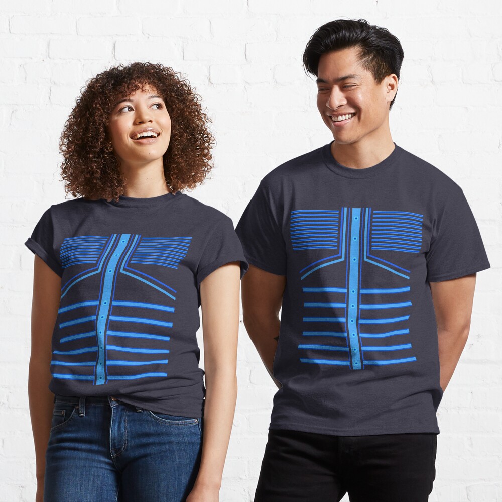 Stripe Art - Blue Classic T-Shirt