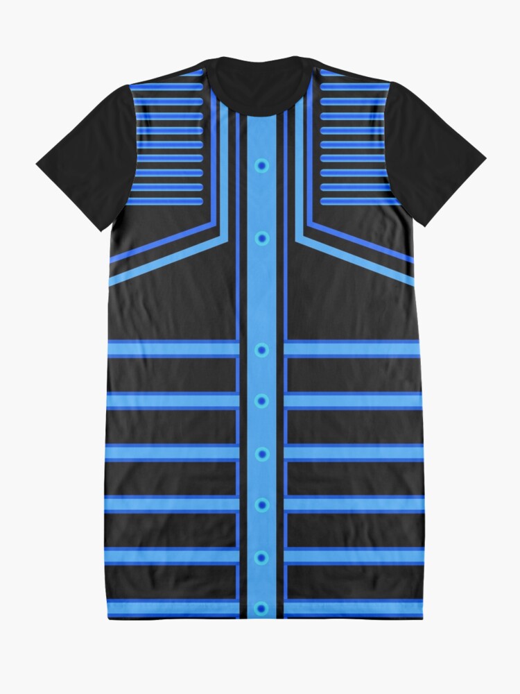 Alternate view of Stripe Art - Blue Graphic T-Shirt Dress