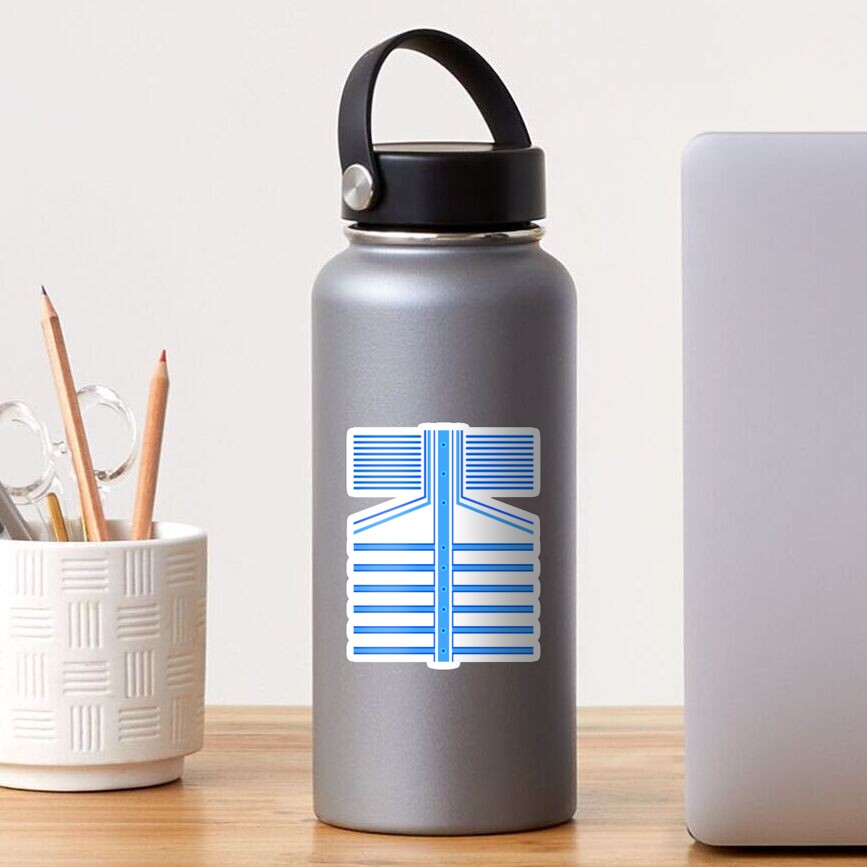 Stripe Art - Blue Sticker