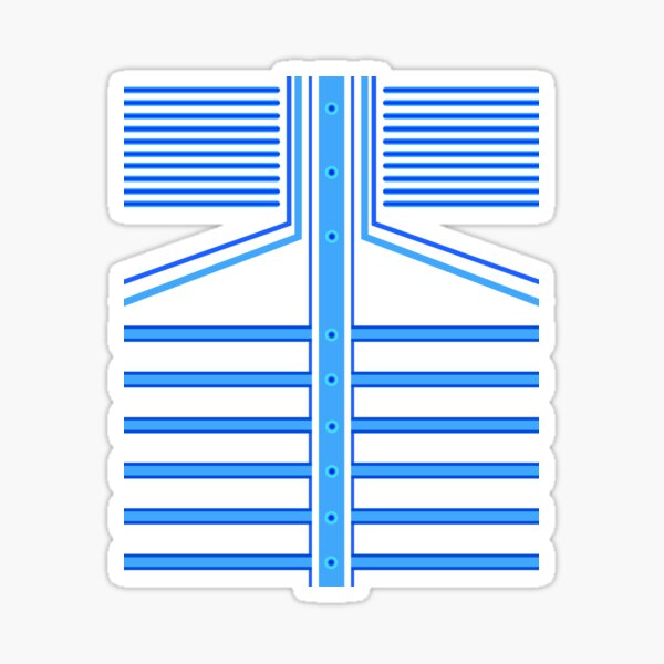 Stripe Art - Blue Sticker