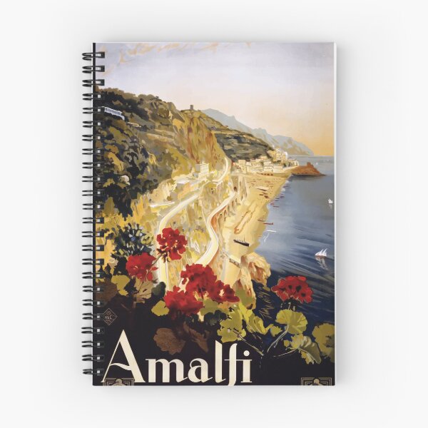 Item preview, Amalfi Coast Italy Vintage Retro Travel Mediterranean Sea Summer Landscape designed and sold by Vintage Mag.