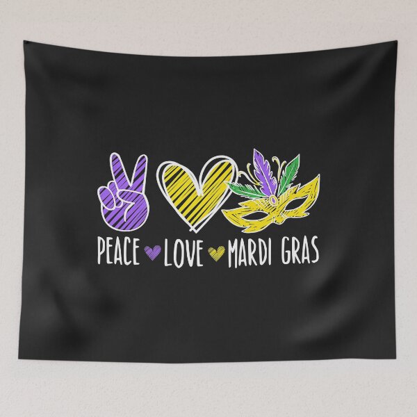 Item preview, Peace Love Mardi Gras New Orleans Louisiana Parade designed and sold by JeffreyMCombs.