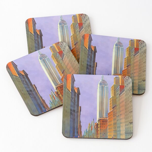 Item preview, Fifth Avenue New York USA Vintage Retro Travel Empire State Building Manhattan NYC Landscape designed and sold by Vintage Mag.