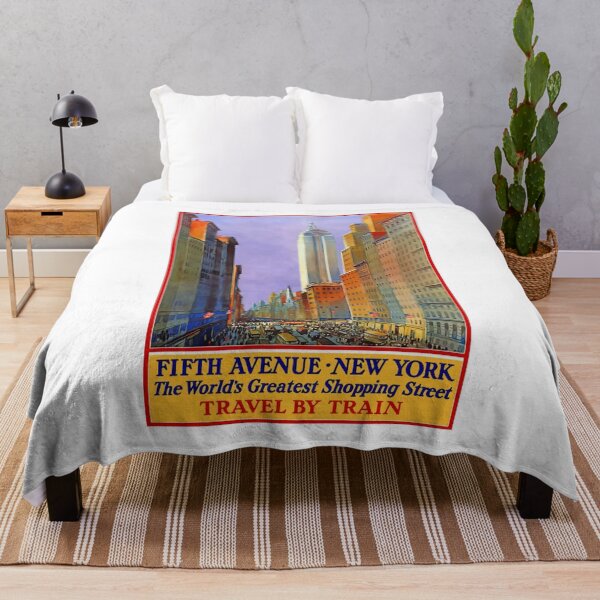 Item preview, Fifth Avenue New York USA Vintage Retro Travel Empire State Building Manhattan NYC Landscape designed and sold by Vintage Mag.