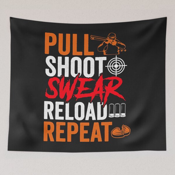 Item preview, Pull Shoot Swear Reload Repeat - Skeet Shooting Trap Men designed and sold by JeffreyMCombs.