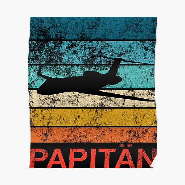 Póster «Papitan - papá piloto» de Shirt-Kaiser | Redbubble