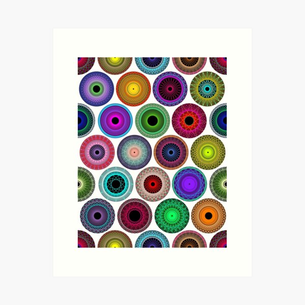 Polka Dot with Math Stars 2 Art Print