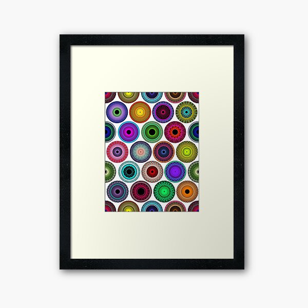 Polka Dot with Math Stars 2 Framed Art Print