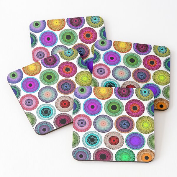 Polka Dot with Math Stars 2 Coasters (Set of 4)