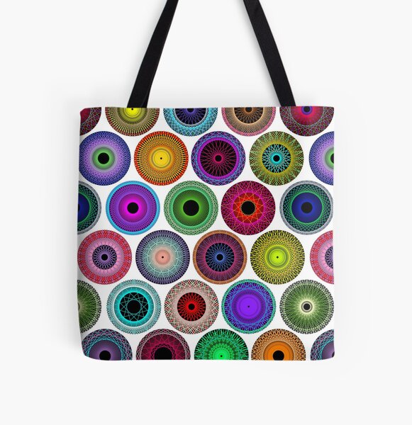 Polka Dot with Math Stars 2 All Over Print Tote Bag