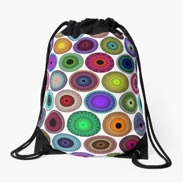 Polka Dot with Math Stars 2 Drawstring Bag