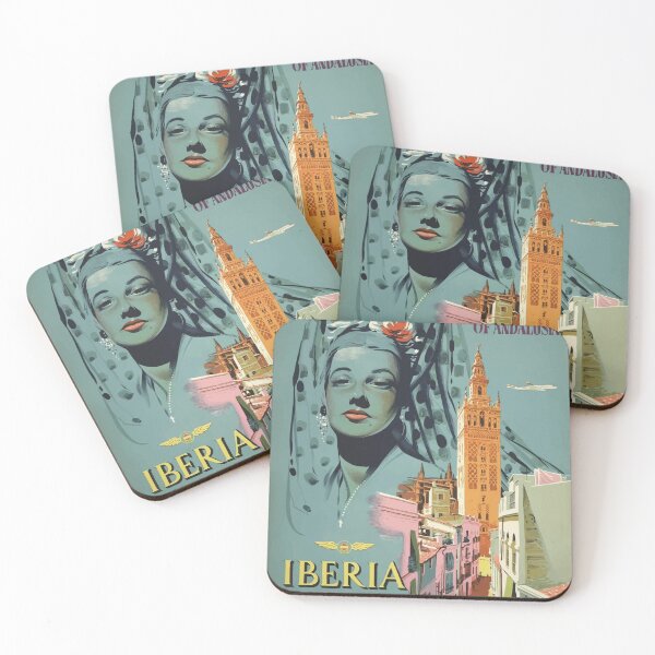 Item preview, Andalucia Spain Vintage Retro Travel Holiday Malaga, Sevilla, Cordoba, Almeria Landscape designed and sold by Vintage Mag.