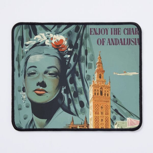 Item preview, Andalucia Spain Vintage Retro Travel Holiday Malaga, Sevilla, Cordoba, Almeria Landscape designed and sold by Vintage Mag.