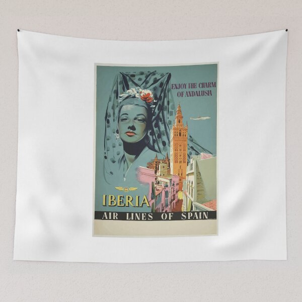 Item preview, Andalucia Spain Vintage Retro Travel Holiday Malaga, Sevilla, Cordoba, Almeria Landscape designed and sold by Vintage Mag.