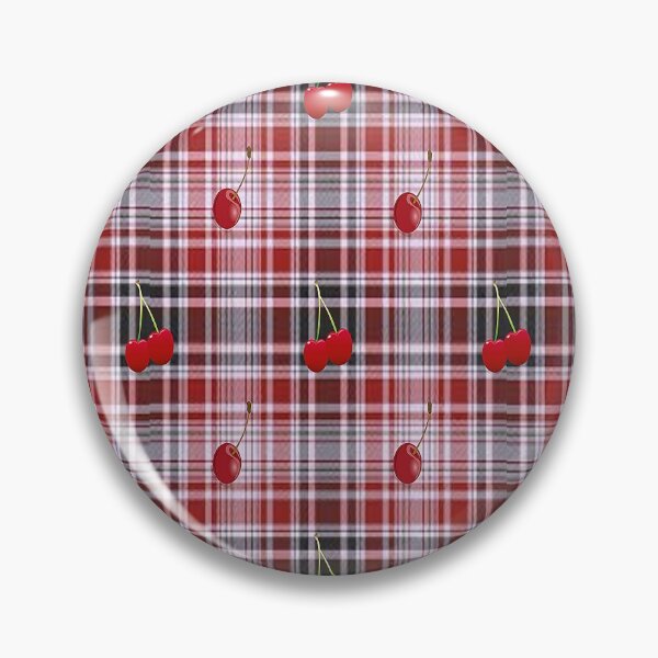 Item preview, Buffalo Plaid Cherry Design, cherries , boho cherry cute design inspired by nature designed and sold by Adri Barnard.