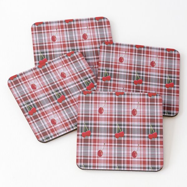 Item preview, Buffalo Plaid Cherry Design, cherries , boho cherry cute design inspired by nature designed and sold by Adri Barnard.