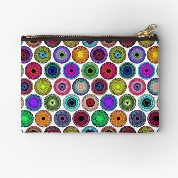 Polka Dot with Math Stars 2 Zipper Pouch