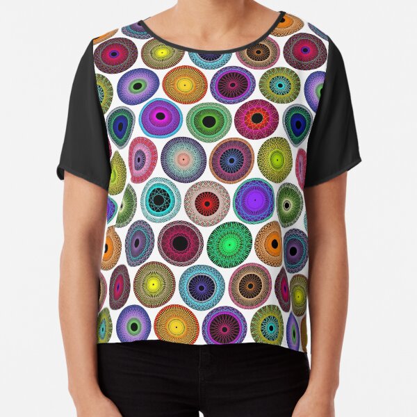 Polka Dot with Math Stars 2 Chiffon Top