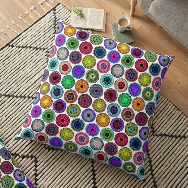 Polka Dot with Math Stars 2 Floor Pillow