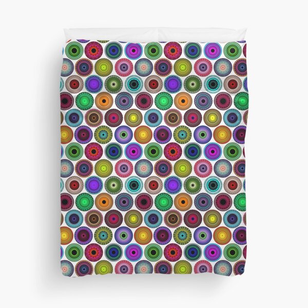 Polka Dot with Math Stars 2 Duvet Cover
