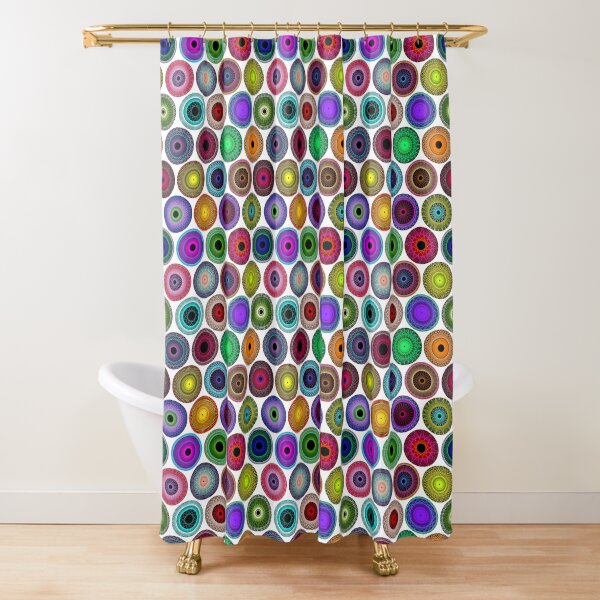 Polka Dot with Math Stars 2 Shower Curtain